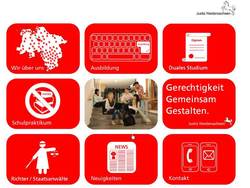 Logo: Gerechtigkeit gemeinsam gestalten. Justiz Niedersachsen